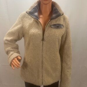 Pendleton zippered fleece jacket with wool collar